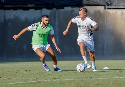 entrenamiento del real madrid en los ángeles