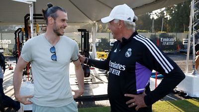 Gareth Bale beim Training der Mannschaft an der UCLA