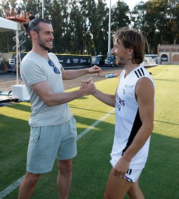 gareth bale visitó al equipo en los angeles