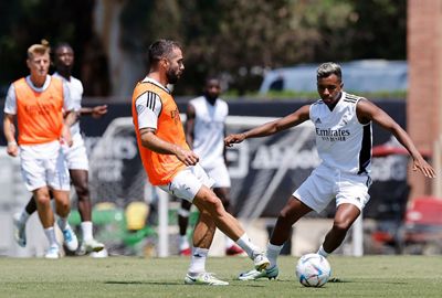 entrenamiento del real madrid en los ángeles