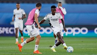Squad train at Helsinki's Olympic Stadium