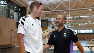 Real Madrid basketball team come together for first training session of season