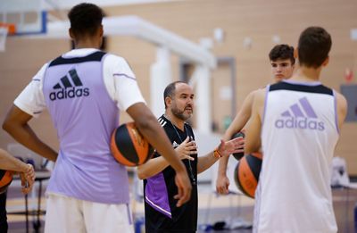 entrenamiento del real madrid de baloncesto