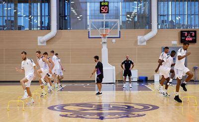 entrenamiento del real madrid de baloncesto