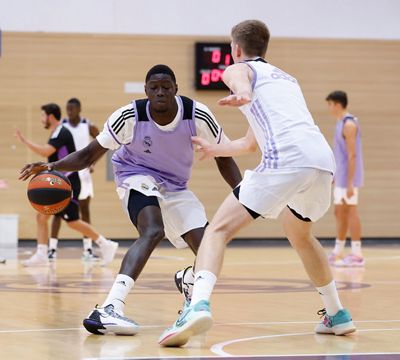 entrenamiento del real madrid de baloncesto
