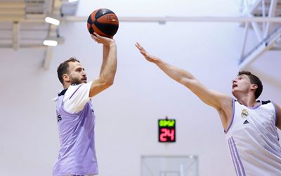 entrenamiento del real madrid de baloncesto