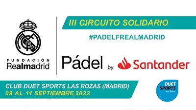 El club Duet Sports de Las Rozas acoge el III Circuito de Pádel Solidario de la Fundación Real Madrid by Santander