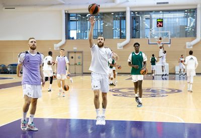 entrenamiento del real madrid de baloncesto