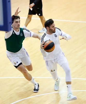 entrenamiento del real madrid de baloncesto