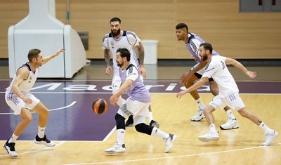 entrenamiento del real madrid de baloncesto