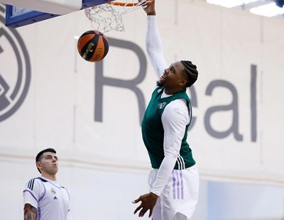 entrenamiento del real madrid de baloncesto