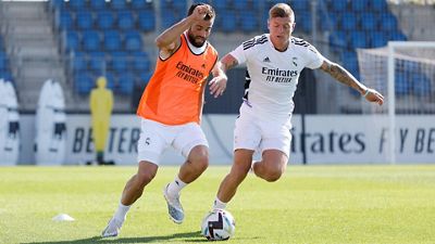 L'équipe s'entraîne à la Ciudad Real Madrid