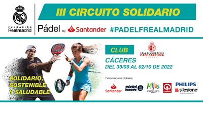 El Real Club de tenis Cabezarrubia acoge el III Circuito de Pádel solidario de la Fundación Real Madrid by Santander