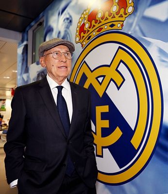 el presidente y amancio visitan la ciudad real madrid