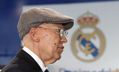 el presidente y amancio visitan la ciudad real madrid