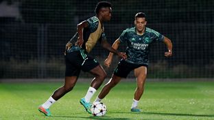 Letzte Trainingseinheit vor dem Spiel gegen Celtic