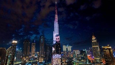 Benzema, estrella en la Torre Burj Khalifa de Dubái