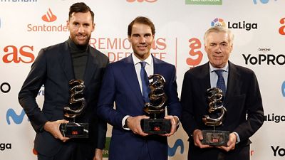 Ancelotti, Courtois and Rudy Fernández scoop prizes at the Premios As del Deporte 2022