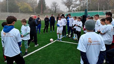 Football training and focus on values for the foundation's schools in Bulgaria