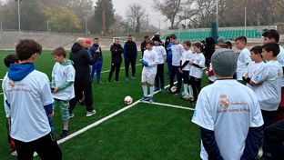 Football training and focus on values for the foundation's schools in Bulgaria