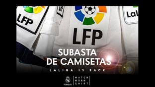 Subasta solidaria de camisetas históricas del Real Madrid