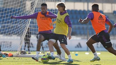 O plantel treinou na Cidade Real Madrid