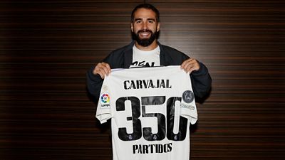 Carvajal: 350 partidos con el Real Madrid
