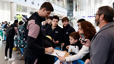 Así fue la llegada del Real Madrid a Castellón
