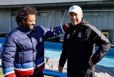 marcelo visita al equipo en la ciudad real madrid