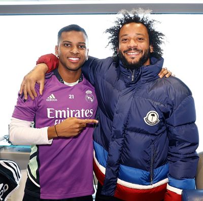 marcelo visita al equipo en la ciudad real madrid