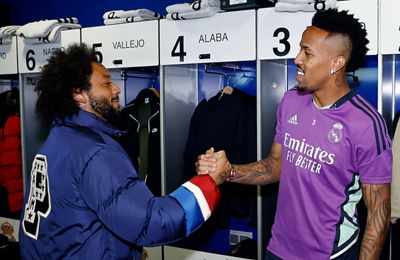 marcelo visita al equipo en la ciudad real madrid