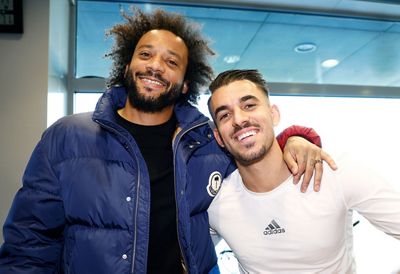 marcelo visita al equipo en la ciudad real madrid