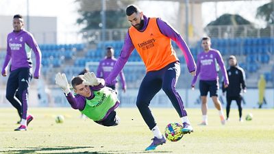 Abschlusstraining vor dem Gastspiel gegen Athletic Bilbao