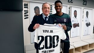 Golazo de Vini Jr. en su partido 200 con el Real Madrid