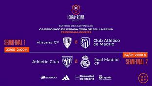 Athletic-Real Madrid in the semi-finals of the Copa de la Reina