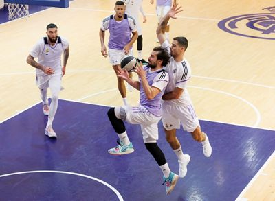 entrenamiento del real madrid de baloncesto