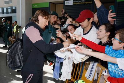 llegada del real madrid a pamplona