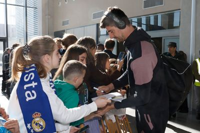 llegada del real madrid a pamplona