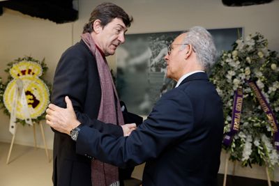 capilla ardiente de amancio amaro en el santiago bernabéu