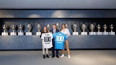 Misa y Maite Oroz, primeras madridistas con 100 partidos