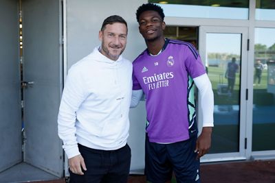 visita de totti al entrenamiento