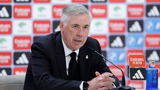Ancelotti: 'El equipo es muy peligroso en ataque con la calidad de Vini, Benzema y Rodrygo'