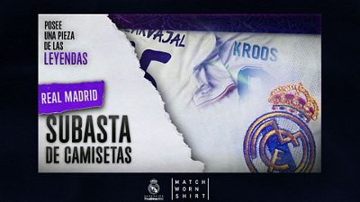 Subasta benéfica especial de camisetas de leyendas del Real Madrid
