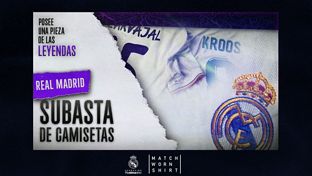 Subasta benéfica especial de camisetas de leyendas del Real Madrid