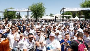 A look at the Real Madrid Fan Zone in Seville