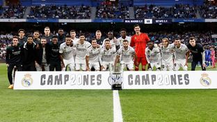 Real Madrid parade Copa del Rey trophy at Bernabéu