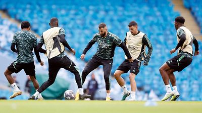 Die Mannschaft trainierte im Etihad Stadium