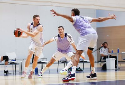 entrenamiento del real madrid de baloncesto