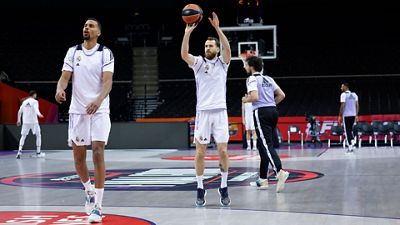 Último entrenamiento previo a la final de la Euroliga