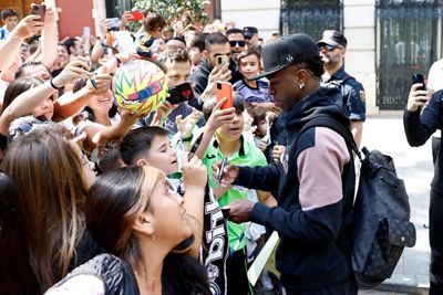 llegada del real madrid a valencia